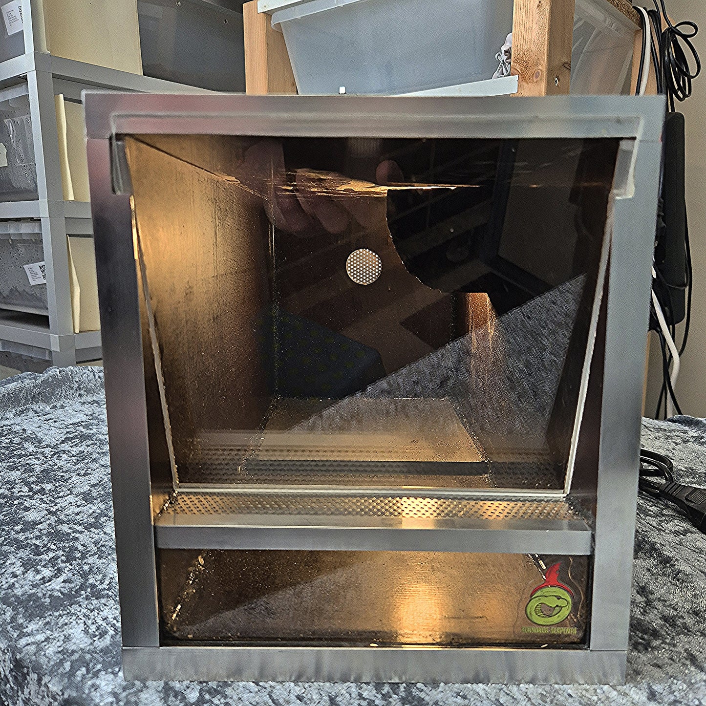 Terrarium 40×20×20 cm Veilig & Efficiënt Terrarium voor Kleine Reptielen